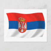 Serbiens Flag Postkarte (Vorderseite)