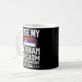 Serbiens Flagge Kaffeetasse (Vorderseite Links)
