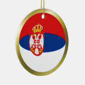 Serbiens Flaggenverzierung Keramikornament (Rechts)