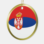 Serbiens Flaggenverzierung Keramikornament (Links)