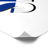 Serbiens Fußball Serbische Flagge mit dem Aufdruck Poster (Ecke)