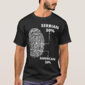 Serbisch American Fingerprint T-Shirt (Vorderseite)