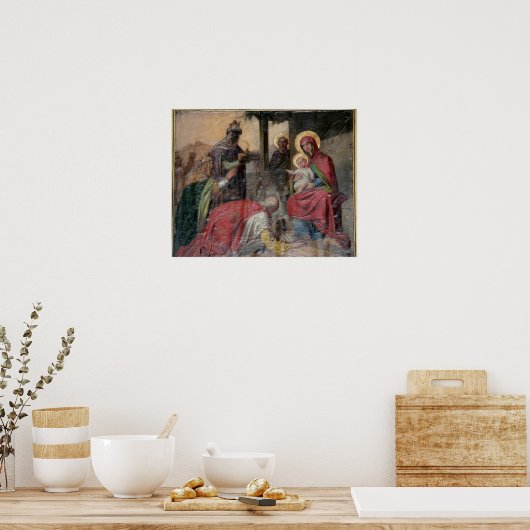 Serbisch-orthodoxe Ikonographie in der Kirche von  Poster (Küche)