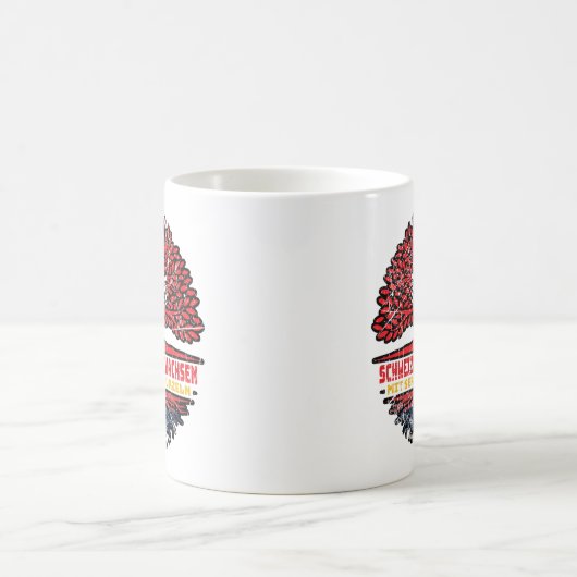 Serbisch Schweizer Schweiz Baum Wurzel Kaffeetasse (Mittel)