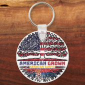 Serbisch Serbien USA USA Vereinigte Staaten Tree Schlüsselanhänger (Vorderseite)