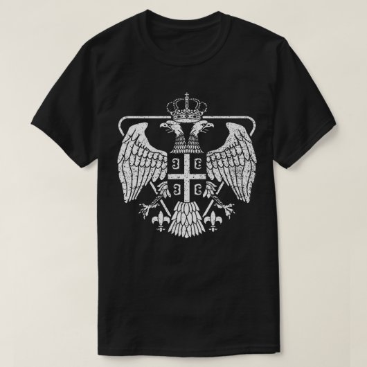 Serbische Adlermatte T-Shirt (Design vorne)