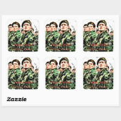 Serbische Armee Quadratischer Aufkleber (Blatt)