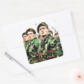Serbische Armee Quadratischer Aufkleber (Umschlag)