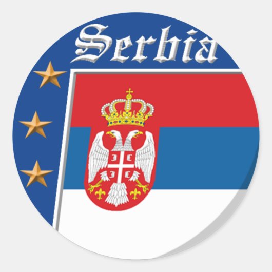 Serbische Aufkleber (Vorderseite)