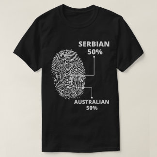 Serbische australische Fingerabdruck T-Shirt