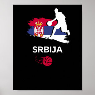 Serbische Basketball Poster