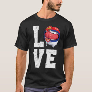 Serbische Fahne Fan Liebe Serben T-Shirt