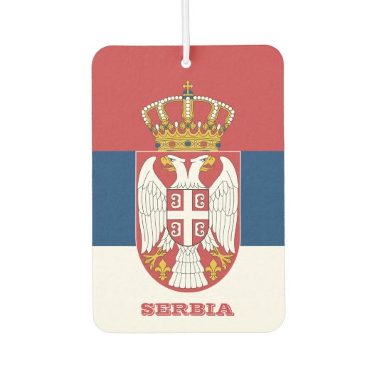 Serbische Flagge Auto Air Freshener, Serbien Autolufterfrischer (Vorderseite)