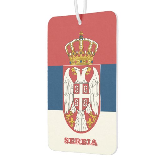 Serbische Flagge Auto Air Freshener, Serbien Autolufterfrischer (Links)