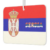 Serbische Flagge Autolufterfrischer (Links)