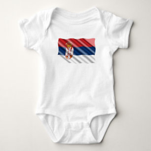 Serbische Flagge Baby Strampler