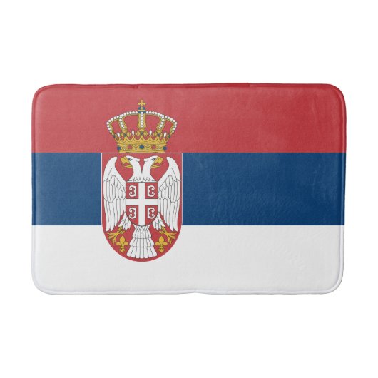 Serbische Flagge Badematte (Vorderseite)