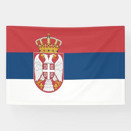 Serbische Flagge Banner (Horizontal)