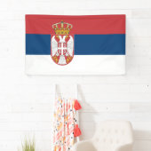 Serbische Flagge Banner (Insitu)