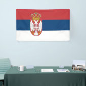 Serbische Flagge Banner (Messeveranstaltung)