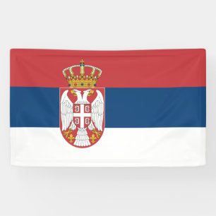 Serbische Flagge Banner