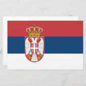 Serbische Flagge Briefpapier (Vorne/Hinten)