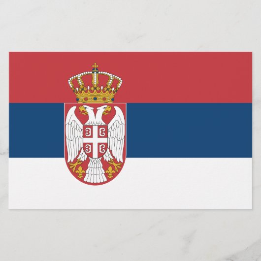 Serbische Flagge Briefpapier (Vorderseite)