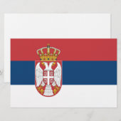 Serbische Flagge Briefpapier (Vorne/Hinten)