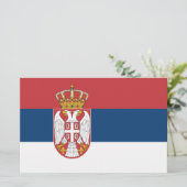 Serbische Flagge Briefpapier (Stehend Vorderseite)