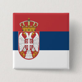 Serbische Flagge Button