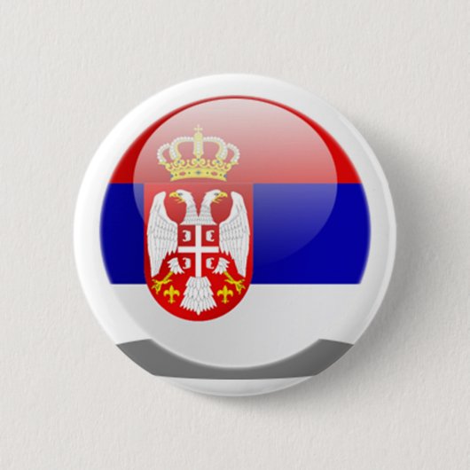 Serbische Flagge Button (Vorderseite)