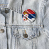 Serbische Flagge Button (Beispiel)