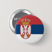 Serbische Flagge Button (Vorne & Hinten)