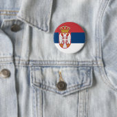 Serbische Flagge Button (Beispiel)