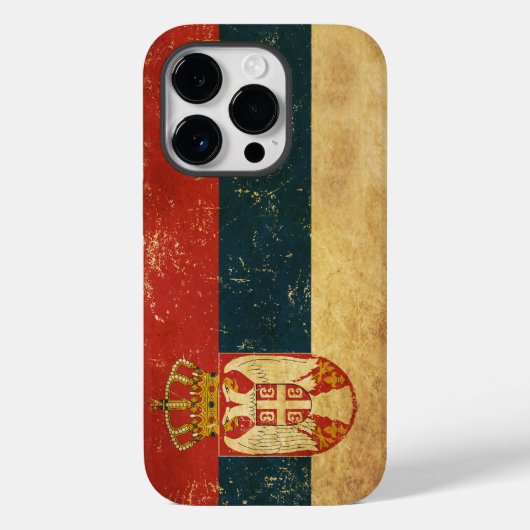 Serbische Flagge Case-Mate iPhone Hülle (Rückseite)
