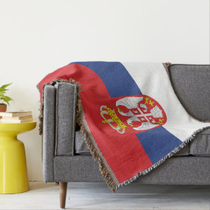 Serbische Flagge Decke