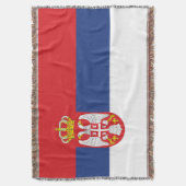 Serbische Flagge Decke (Vorderseite Vertikal)