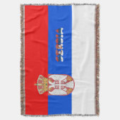 Serbische Flagge Decke (Vorderseite Vertikal)