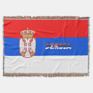 Serbische Flagge Decke