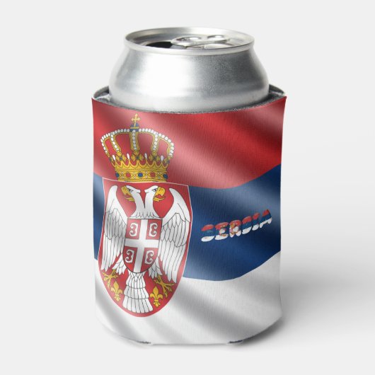 Serbische Flagge Dosenkühler (Kanne Vorderseite)