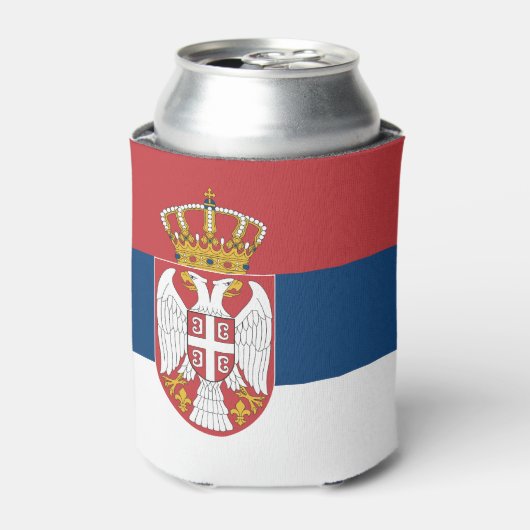 Serbische Flagge Dosenkühler (Kanne Vorderseite)