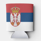 Serbische Flagge Dosenkühler (Rückseite)
