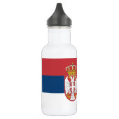 Serbische Flagge Edelstahlflasche (Links)