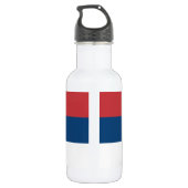 Serbische Flagge Edelstahlflasche (Rückseite)