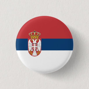 Serbische Flagge, Flagge Serbiens Button
