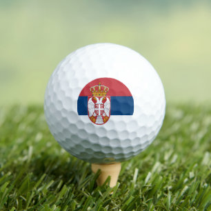 Serbische Flagge, Flagge Serbiens Golfball