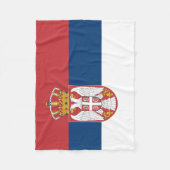 Serbische Flagge Fleecedecke (Vorderseite)
