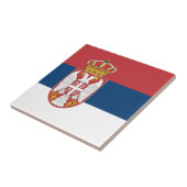 Serbische Flagge Fliese (Seite)