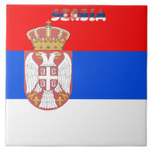 Serbische Flagge Fliese (Vorderseite)