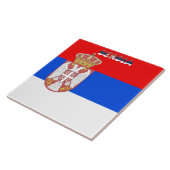 Serbische Flagge Fliese (Seite)